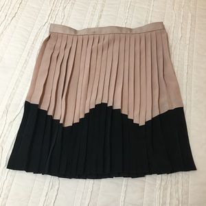 Limited Blush and Black Pleated Skirt